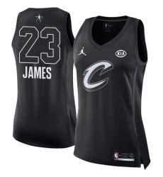 Women's Nike Jordan Cleveland Cavaliers #23 LeBron James Swingman Black 2018 All-Star Game NBA Jersey