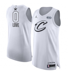 Men's Nike Jordan Cleveland Cavaliers #0 Kevin Love Authentic White 2018 All-Star Game NBA Jersey