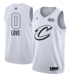 Men's Nike Jordan Cleveland Cavaliers #0 Kevin Love Swingman White 2018 All-Star Game NBA Jersey