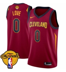 Women's Nike Cleveland Cavaliers #0 Kevin Love Swingman Maroon 2018 NBA Finals Bound NBA Jersey - Icon Edition