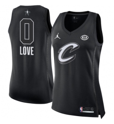 Women's Nike Jordan Cleveland Cavaliers #0 Kevin Love Swingman Black 2018 All-Star Game NBA Jersey