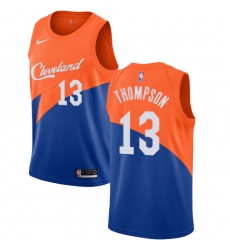 Women's Nike Cleveland Cavaliers #13 Tristan Thompson Swingman Blue NBA Jersey - City Edition