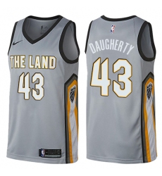 Men's Nike Cleveland Cavaliers #43 Brad Daugherty Swingman Gray NBA Jersey - City Edition