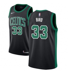 Men's Adidas Boston Celtics #33 Larry Bird Swingman Black NBA Jersey - Statement Edition