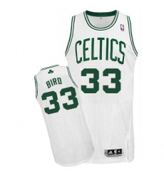 Youth Adidas Boston Celtics #33 Larry Bird Authentic White Home NBA Jersey