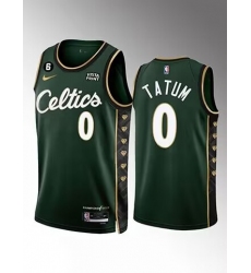 Men's Boston Celtics #0 Jayson Tatum Green 11 Diamonds Edition Stitched Jersey