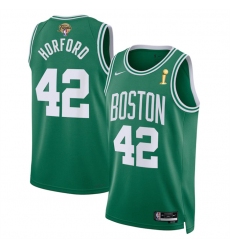 Men's Boston Celtics #42 Al Horford Kelly Green 2024 Finals Champions Icon Edition Stitched Basketball Jersey