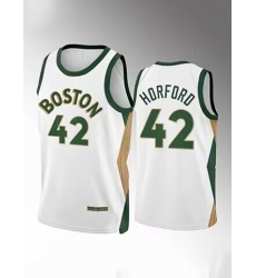 Men's Boston Celtics #42 Al Horford White Finals Stitched Jersey