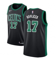 Men's Adidas Boston Celtics #17 John Havlicek Authentic Black NBA Jersey - Statement Edition