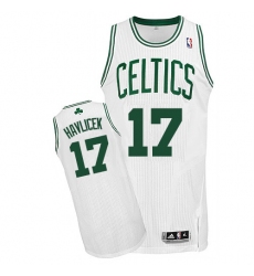 Men's Adidas Boston Celtics #17 John Havlicek Authentic White Home NBA Jersey