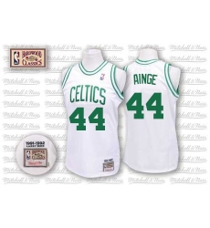 Men's Mitchell and Ness Boston Celtics #44 Danny Ainge Authentic White Throwback NBA Jersey