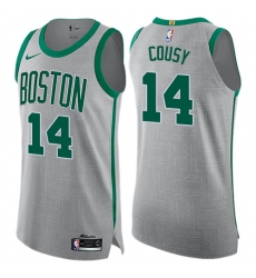 Men's Nike Boston Celtics #14 Bob Cousy Authentic Gray NBA Jersey - City Edition