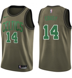 Men's Nike Boston Celtics #14 Bob Cousy Swingman Green Salute to Service NBA Jersey