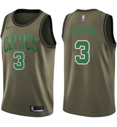 Men's Nike Boston Celtics #3 Dennis Johnson Swingman Green Salute to Service NBA Jersey