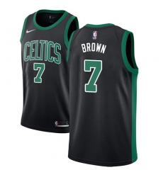 Men's Adidas Boston Celtics #7 Jaylen Brown Swingman Black NBA Jersey - Statement Edition