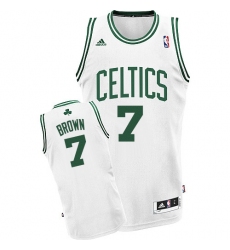 Men's Adidas Boston Celtics #7 Jaylen Brown Swingman White Home NBA Jersey