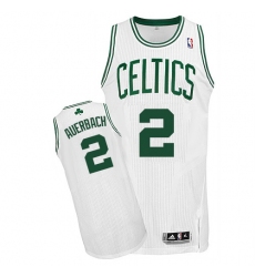 Men's Adidas Boston Celtics #2 Red Auerbach Authentic White Home NBA Jersey