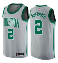 Men's Nike Boston Celtics #2 Red Auerbach Swingman Gray NBA Jersey - City Edition