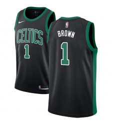 Men's Adidas Boston Celtics #1 Walter Brown Swingman Black NBA Jersey - Statement Edition