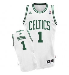 Men's Adidas Boston Celtics #1 Walter Brown Swingman White Home NBA Jersey