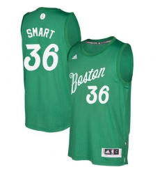 Men's Adidas Boston Celtics #36 Marcus Smart Swingman Green 2016-2017 Christmas Day NBA Jersey