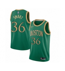 Youth Boston Celtics #36 Marcus Smart Swingman Green Basketball Jersey - 2019 20 City Edition