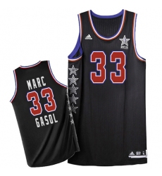 Men's Adidas Memphis Grizzlies #33 Marc Gasol Authentic Black 2015 All Star NBA Jersey