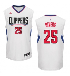 Men's Adidas Los Angeles Clippers #25 Austin Rivers Authentic White Home NBA Jersey