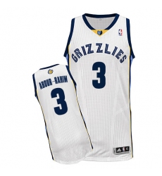 Men's Adidas Memphis Grizzlies #3 Shareef Abdur-Rahim Authentic White Home NBA Jersey