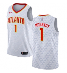 Men's Nike Atlanta Hawks #1 Tracy Mcgrady Swingman White NBA Jersey - Association Edition