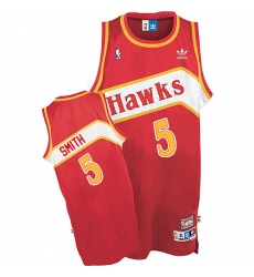 Men's Adidas Atlanta Hawks #5 Josh Smith Swingman Red Throwback NBA Jersey