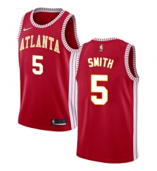 Men's Nike Atlanta Hawks #5 Josh Smith Swingman Red NBA Jersey Statement Edition