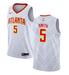 Men's Nike Atlanta Hawks #5 Josh Smith Swingman White NBA Jersey - Association Edition