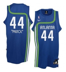 Men's Adidas Atlanta Hawks #44 Pete Maravich Swingman Light Blue Pistol NBA Jersey