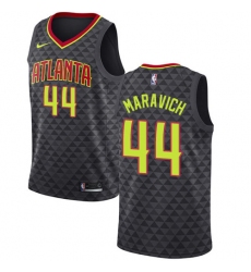 Youth Nike Atlanta Hawks #44 Pete Maravich Swingman Black Road NBA Jersey - Icon Edition