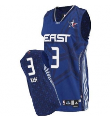 Men's Adidas Miami Heat #3 Dwyane Wade Authentic Blue 2010 All Star NBA Jersey