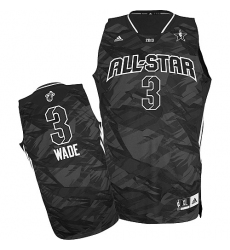 Men's Adidas Miami Heat #3 Dwyane Wade Swingman Black 2013 All Star NBA Jersey