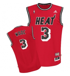 Youth Adidas Miami Heat #3 Dwyane Wade Swingman Red Hardwood Classics Nights NBA Jersey