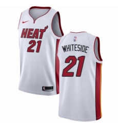 Youth Nike Miami Heat #21 Hassan Whiteside Authentic NBA Jersey - Association Edition