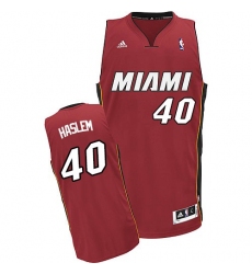 Men's Adidas Miami Heat #40 Udonis Haslem Swingman Red Alternate NBA Jersey