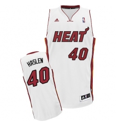 Men's Adidas Miami Heat #40 Udonis Haslem Swingman White Home NBA Jersey