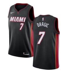 Men's Nike Miami Heat #7 Goran Dragic Swingman Black Road NBA Jersey - Icon Edition