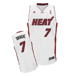 Youth Adidas Miami Heat #7 Goran Dragic Swingman White Home NBA Jersey