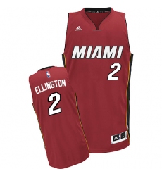 Men's Adidas Miami Heat #2 Wayne Ellington Swingman Red Alternate NBA Jersey