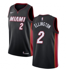 Men's Nike Miami Heat #2 Wayne Ellington Swingman Black Road NBA Jersey - Icon Edition