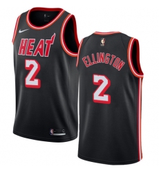 Women's Nike Miami Heat #2 Wayne Ellington Authentic Black Black Fashion Hardwood Classics NBA Jersey