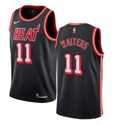 Youth Nike Miami Heat #11 Dion Waiters Authentic Black Black Fashion Hardwood Classics NBA Jersey