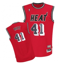 Men's Adidas Miami Heat #41 Glen Rice Authentic Red Throwback NBA Jersey