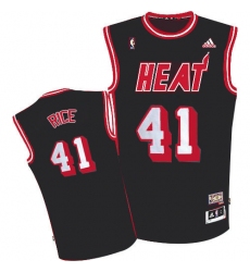 Men's Adidas Miami Heat #41 Glen Rice Swingman Black ABA Hardwood Classic NBA Jersey