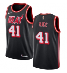 Men's Nike Miami Heat #41 Glen Rice Authentic Black Black Fashion Hardwood Classics NBA Jersey